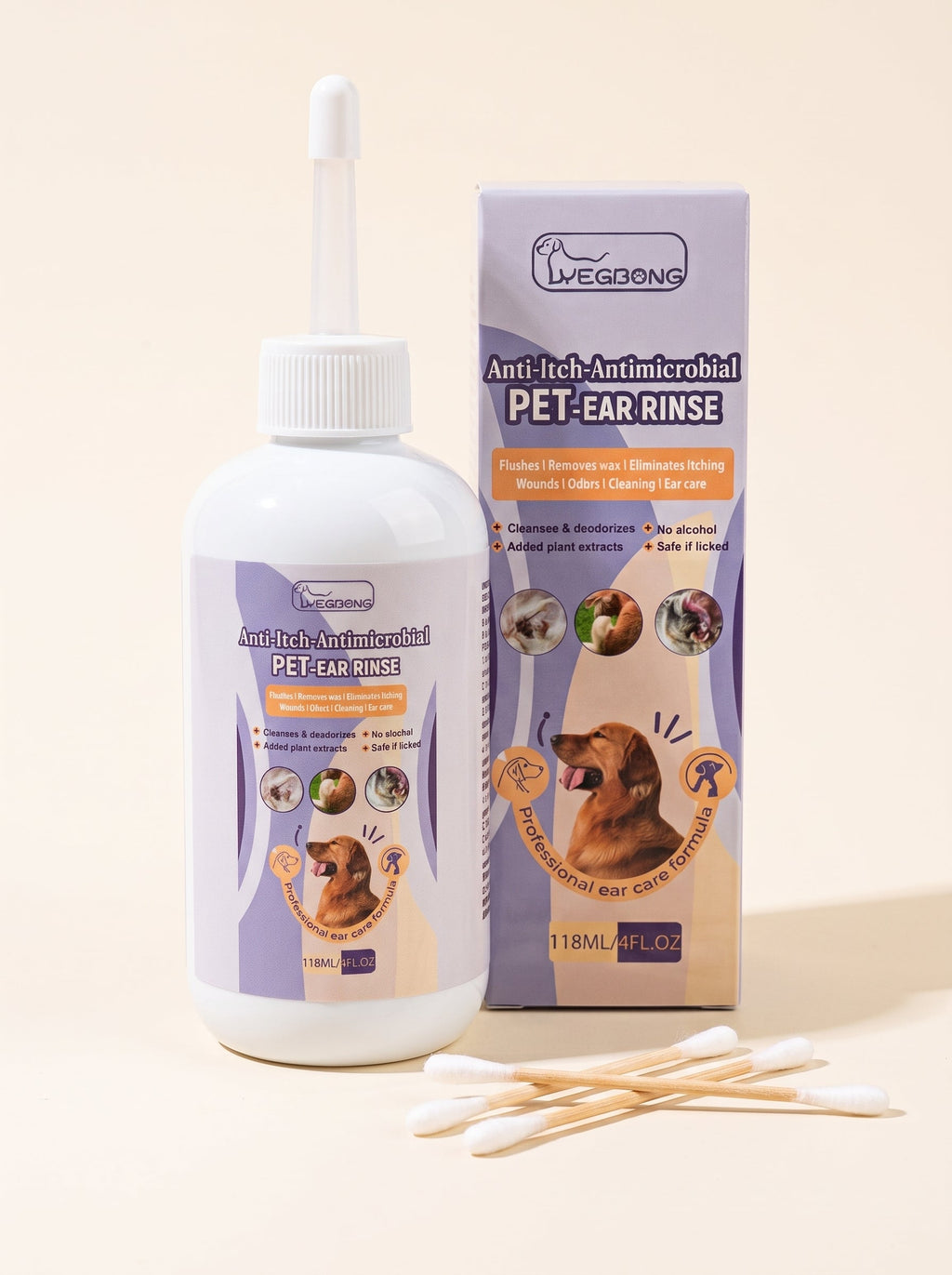 Pet Ear Rinse Cleaner box and bottle